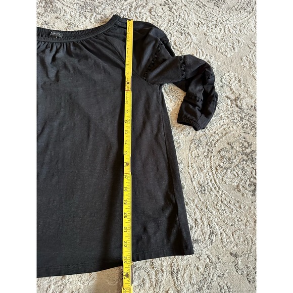 Talbots Women's Black Off The Shoulder Top 3/4 Cut Out Sleeve Sz. XL - Picture 5 of 7